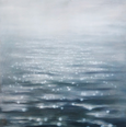Zahra 36w x 36h" Acrylic on Paper with Float Frame with Plexiglass