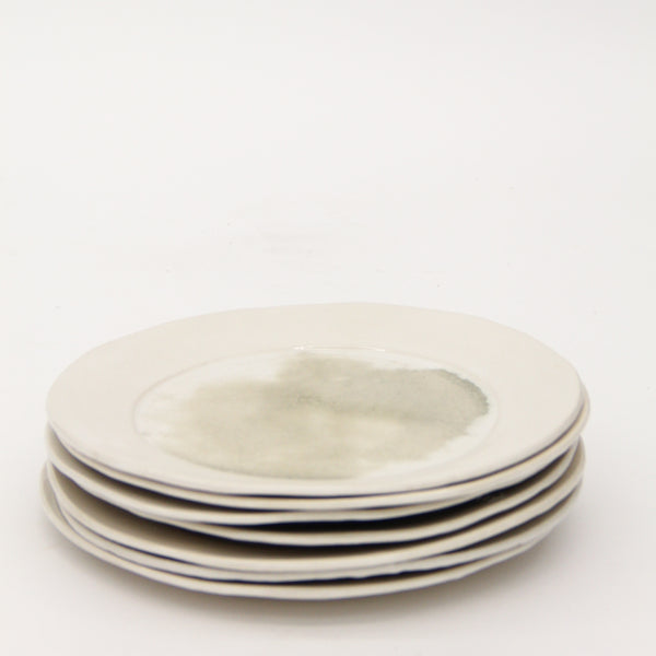 White Crushed Glass Plate