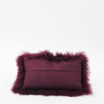 Maroon Mongolian Fur Lumbar Pillow