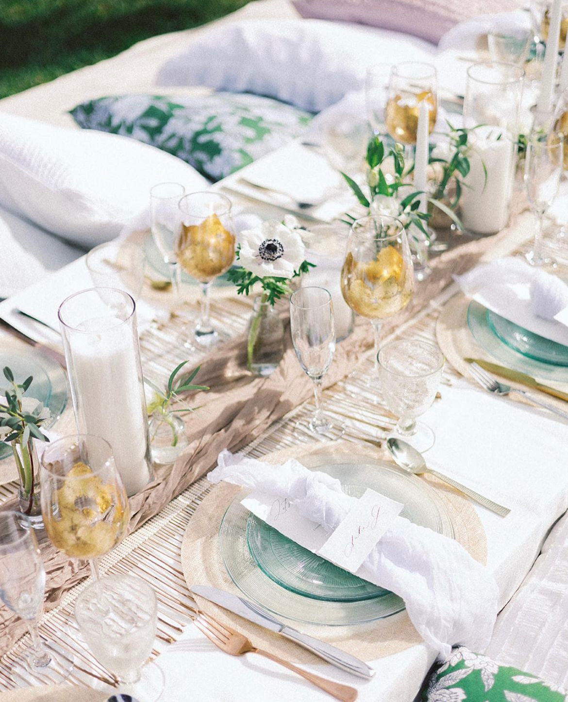 Custom Tablecloth + Napkins w/ Embroidery