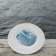 Blue Crushed Glass Plate