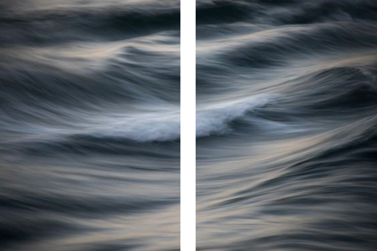 White Cap Diptych on Matte Paper with White Float Frame