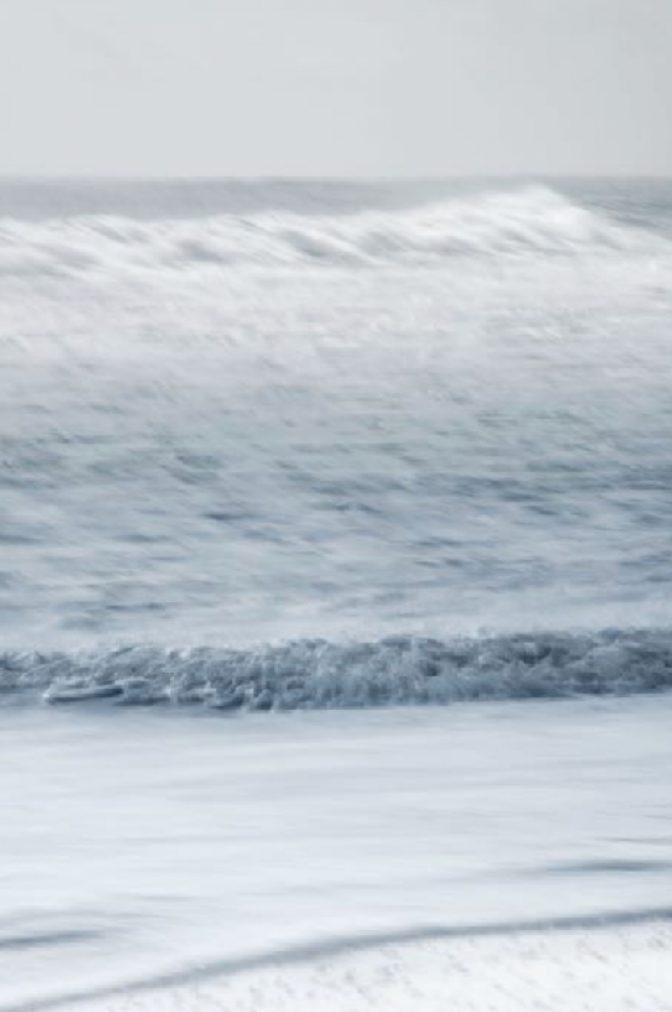 Whispering Wave- 34w x 50h" Standard White Frame Museum Plexiglass