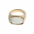 White Mother of Pearl Archie Ring